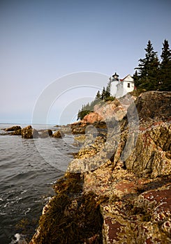 Beautiful image of the bass harbor lighthouse in maine