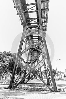 Beautiful image in black and white of the Cable Ingles in Almeria Spain