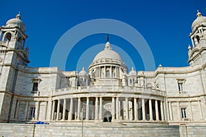 Beautiful image of Victoria Memorial park, Kolkata , Calcutta, West Bengal, India . A Historical Monument of Indian Architect