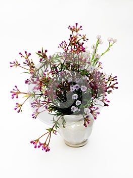 Beautiful imitation flower arrangements in a pot