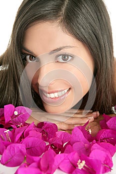 Beautiful indian and bougainvillea flowers