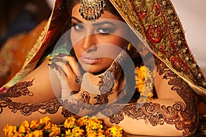 Hermoso indio novia 