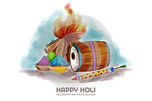 Beautiful indian festival of colours happy holi concept with colourful background