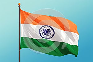 Beautiful Indian flag. India celebrates. Website banner and greeting card. Generative Ai