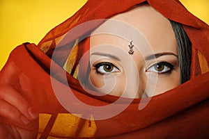 beautiful indian traditional woman eyes