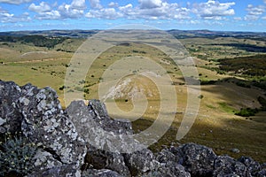 Landscape from the top of the cerro campanero en Minas, Lavalleja, Uruguay photo