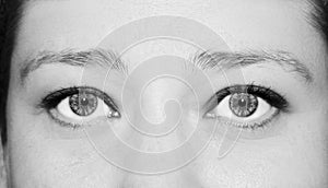 A beautiful insightful look woman`s eye. Close up shot.