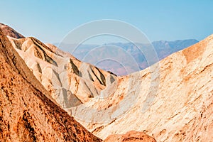 Beautiful inspiring landscape - Death Valley National Park. Red rocks. Concept, travel, tourism, nature