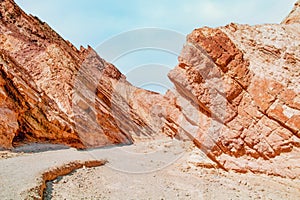 Beautiful inspiring landscape - Death Valley National Park. Red rocks. Concept, travel, tourism, nature