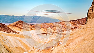 Beautiful inspiring landscape - Death Valley National Park. Red rocks. Concept, travel, tourism, nature