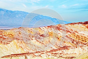Beautiful inspiring landscape - Death Valley National Park. Red rocks. Concept, travel, tourism, nature