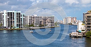 Beautiful intercoastal waterway in Hallandale Florida