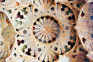 Beautiful interior of Ali Qapu Palace in Isfahan, Iran.