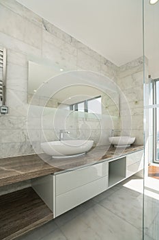 Beautiful interior bathroom of a modern house