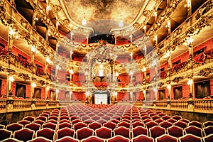 Beautiful interior of Old Residence Theatre in Munich