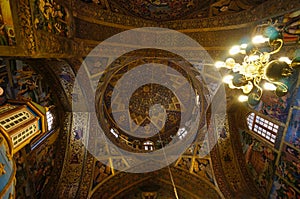 Beautiful interior in Vank Cathedral, Isfahan,Iran.
