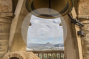 Beautiful interior view of the bell tower in the tower