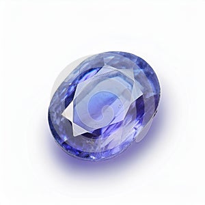 Beautiful Iolite Natural Stone on White Background photo