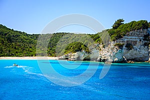 Beautiful Ionian islands - Anti Paxos with turquoise beaches. Greece.