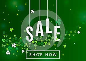 Beautiful ireland background for st. Patrick`s day sale poster or banner design