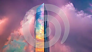 Beautiful iridescent cloud, Irisation. background.