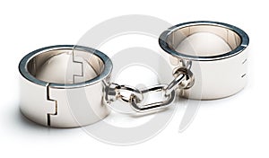 Beautiful iron chrome handcuffs