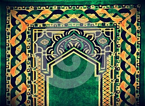 Beautiful Islamic praying carpet