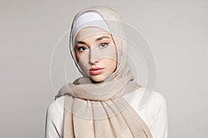 beautiful islamic young woman. beauty girl in hijab