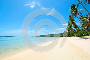 Beautiful island beach seaside view in sunny day