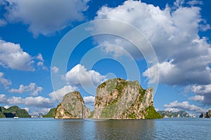 Beautiful island landscape of Halong Bay