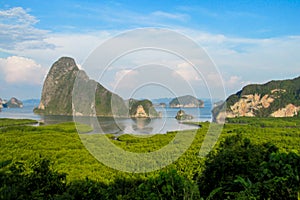 Beautiful islands at Pha Nga Bay in Thailand