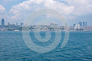 Beautiful istanbul skyline on a sunny day