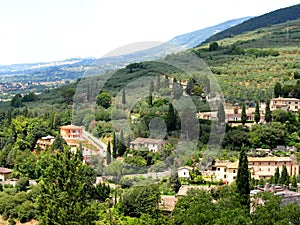 Beautiful italian landscape from Spello - Umbria