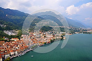 Beautiful italian town Lovere on Iseo lake