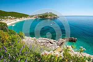 Beautiful Jale beach between Himare and Dhermi on albanian riviera, Albania photo
