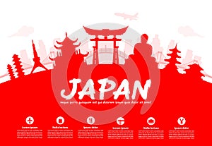 Beautiful Japan Travel Landmarks.