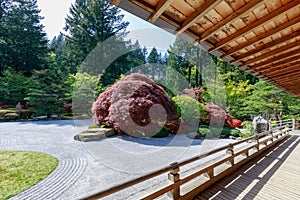 Beautiful Japanese Garden in Portland at spring season