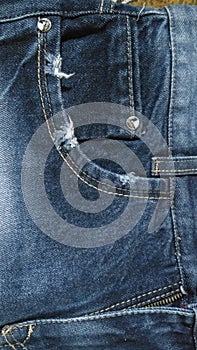 Beautiful Jens pant design pocket. photo