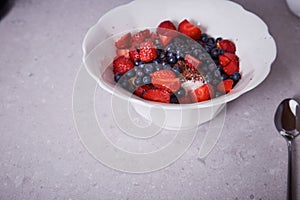 Beautiful juicy natural organic raspberry, blackberry, blueberry