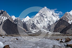 Beautiful K2 mountain and Angel peak , K2 trek