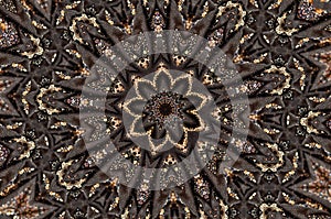 Beautiful kaleidoscopic embroidery texture.