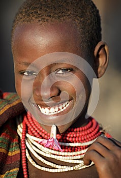 Beautiful Karo woman in South Omo, Ethiopia