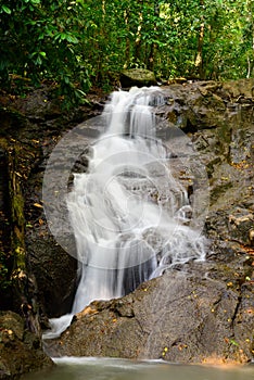 Beautiful of Kathu Waterfall at Phuket province Thailand