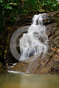 Beautiful of Kathu Waterfall at Phuket province Thailand.