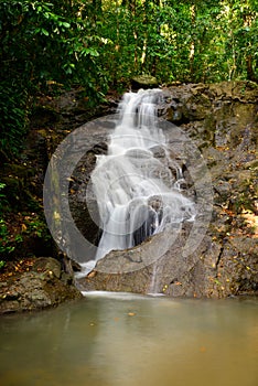 Beautiful of Kathu Waterfall at Phuket province Thailand.