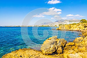 Beautiful Kavouri beach and bay Voula Vouliagmeni Greece