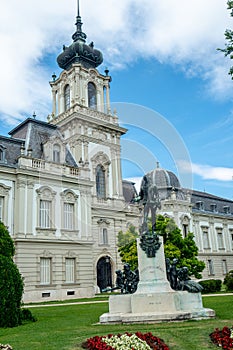 beautiful Kesthely castel architecture Festetics Palace, Lake Balaton, Hungary, Europe on summer day