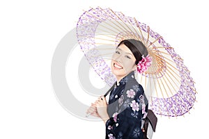 Beautiful kimono woman