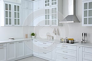 Beautiful kitchen interior with new furniture