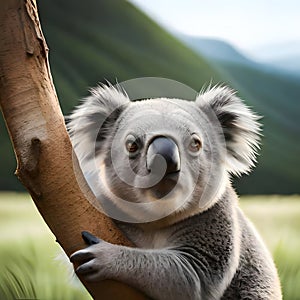 Beautiful koala bear looking at the viewer - ai generated image